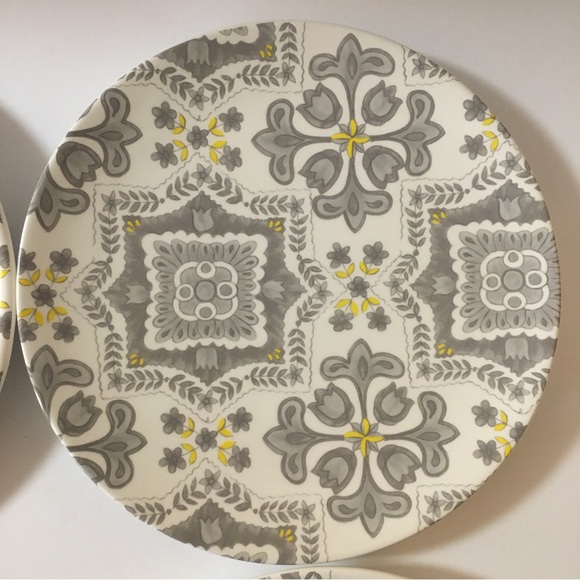 4 Pier 1 Imports Malina Tapestry Earthenware Round Salad Plates - Picture 7 of 13